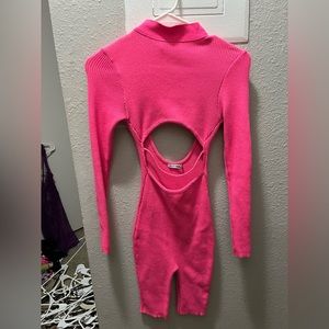 Hot pink romper from Fashion Nova size Small